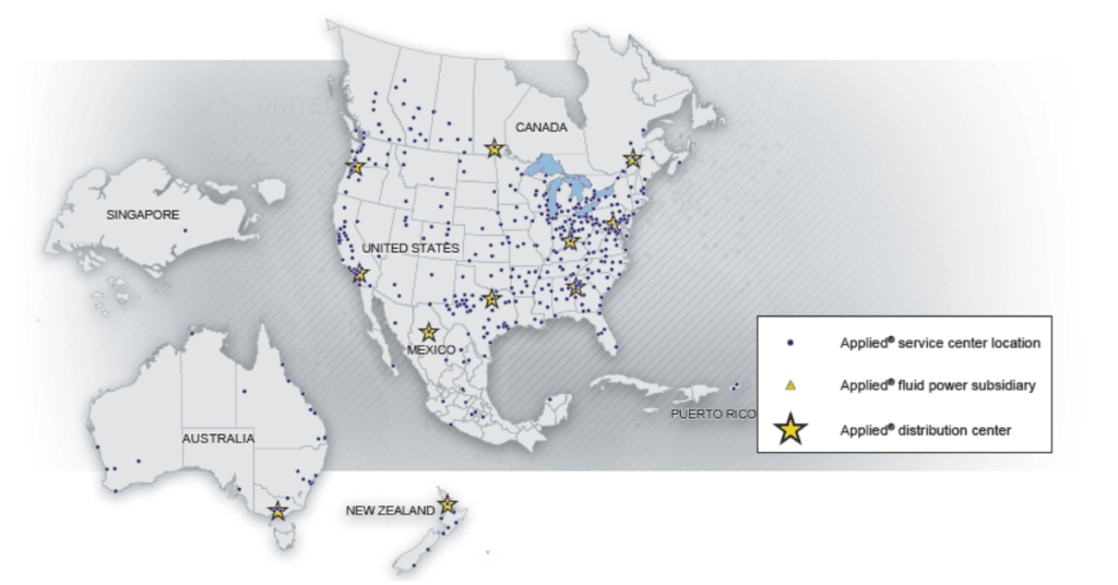 Locations of Applied Industrial Technologies